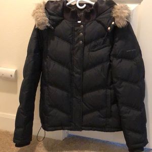 Women’s DKNY hooded down jacket L